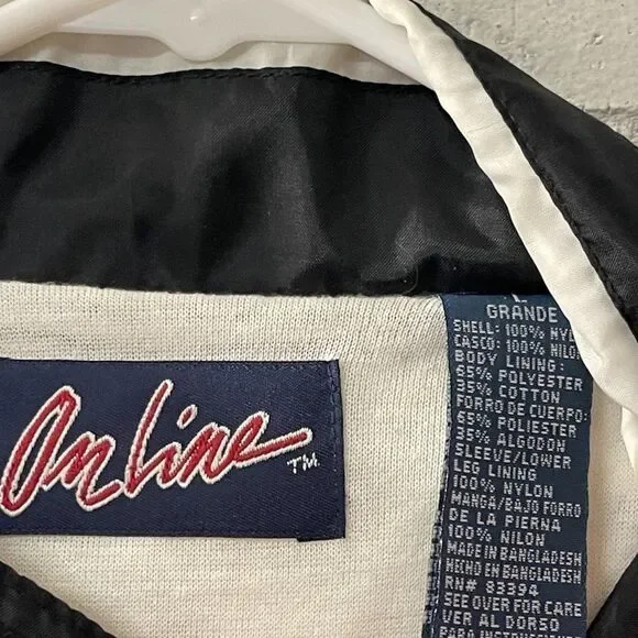 Vintage 90s Retro Online Red Striped Wind Breaker Jacket Large - Picture 6 of 11